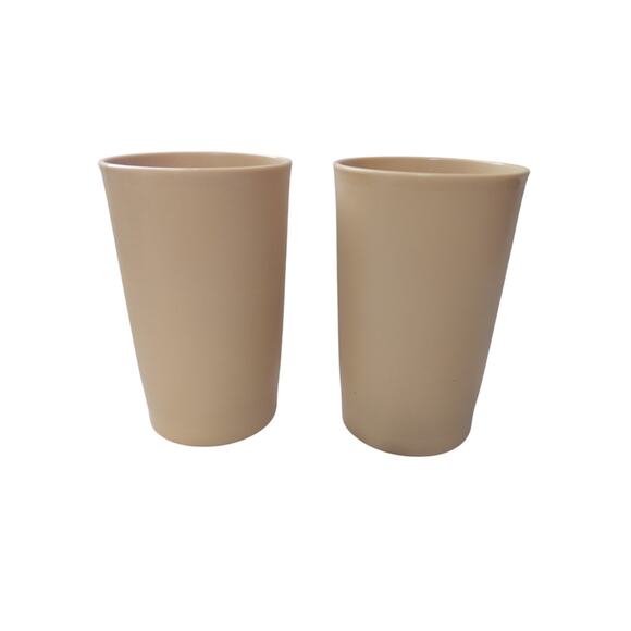 Vintage Tupperware Gold Yellow Kids Juice Tumbler Cups Set Of 2 Made In Usa - Picture 1 of 3